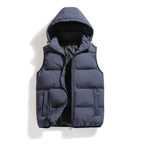 hathne Herren Winter Puffer Weste Ärmellos Warm Reißverschluss...