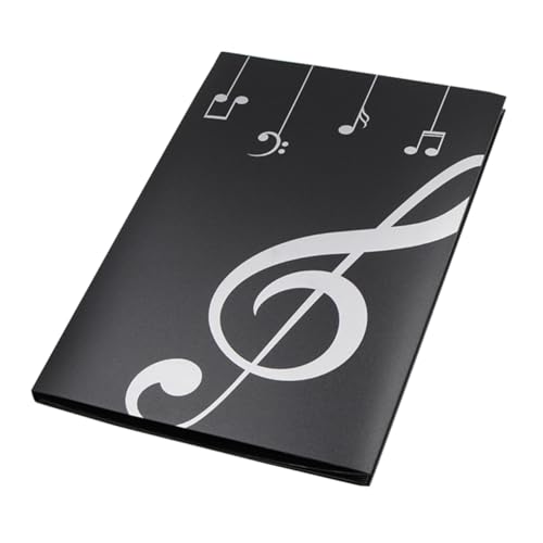 Milisten Sheet Music Folder Music Storage Paper Folder Music Binder File Folder Dividers Score Musical Folder Large Expandable Folder with Dividers School Holder Office Supply Black