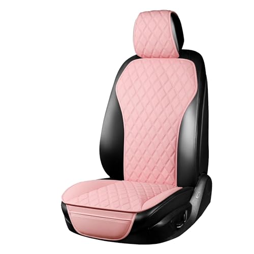 Housses siège de voiture cuir PU rose ensemble de coussins siège auto