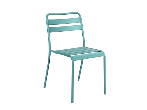 METRO Professional Silla Gastro de Jardín, Acero, Apilable, para Exterior, Azul