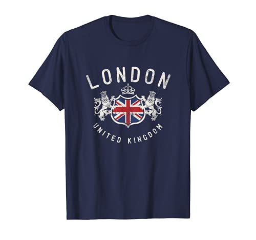 London Great Britain Vintage Crown Flag T-Shirt