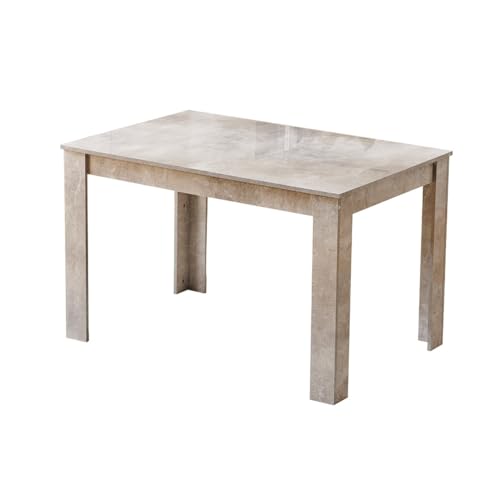 Image of Rainbow Tree 120cm High Gloss Dining Tables Grey Marble for 4-6, Wooden Kitchen Table for Dining Room, Kitchen, Modern Writing Table for Living Room, Cafe Home/Office