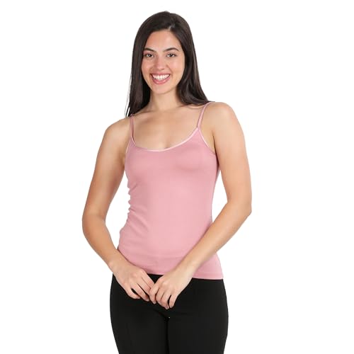 Image of Lavos Women's Camisoles, Sleeveless Long Tank Top, Anti-Microbial Bamboo Cotton Camisole Slip, Adjustable Straps Spaghetti Tops, Comfortable Inner Slips for Women