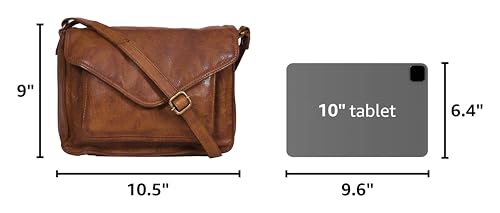Leather Flapover Crossbody Handbag