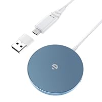 Chargeur Sans Fil Magnétique MagSafe 15W - Compatible IPhone 16/15/14/13/12 Et AirPods, Blanc