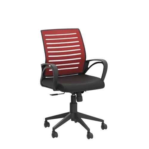 Image of Ngfc Office Chair for Home with Back Support Arm Rest 360 Degree Rotating Office Chair with Tilt Lock Mechanism High Comfort Seating Ergonomic Chair for Home & Office (Red)