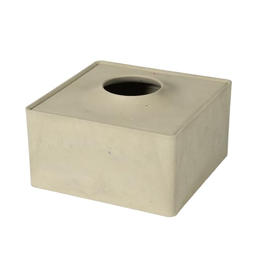 104Lab.(ジュシラボ) サッと取れる! ティッシュケース ティッシュボックス ティッシュカバー おしゃれ サステナブル 仙台市連携 リサイクル アイボリー クリーム色 ハーフ スクエア 国産 日本製 104Lab. ジュシラボ