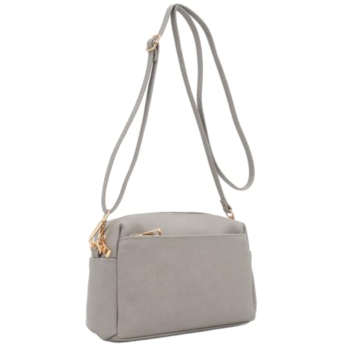 Image of FashionPuzzle Triple Zip Small Crossbody Bag