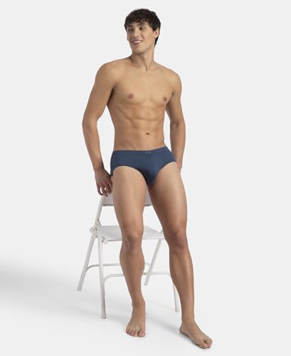 Image of Jockey 8035 Men Super Combed Cotton Solid Brief with Ultrasoft Concealed Waistband (Pack of 2)