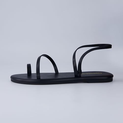 CUSHIONAIRE CHAI Women’s Strappy Sandals – Flat Sandals for Women, Comfortable Beach Sandals, Summer Slip-On Shoes, Casual Dressy Sandals2