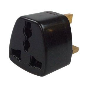 EU/US/Japan to UK 3-Pin Plug Adapter