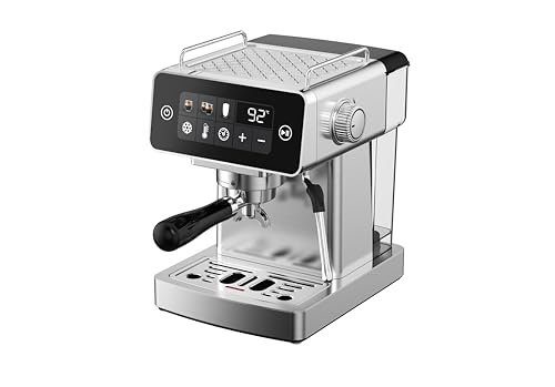 VANTRO Espresso Coffee Machine | 20 Bar Professional Pressure | 1500W | Stainless Steel Housing | Touch Control Panel | Adjustable Temperature &...