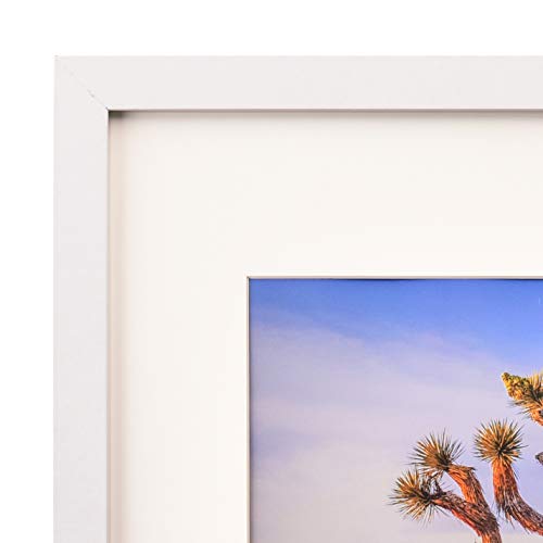 A Plus Max Frames 20X24 Picture Frame With Mat For 16X20 Picture, 20X24 Poster Frame With Polished Plexiglass Horizontal And Vertical Formats With Included Hanging Hardware-White #TOP2