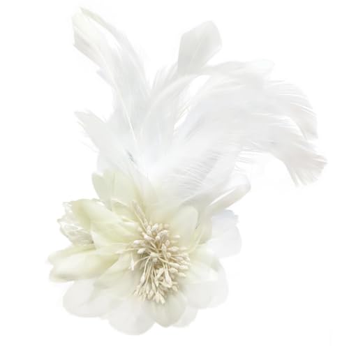Image of Extra Large Flower Brooches for Women Lapel Pins Dainty Fabric Brooches Big Camellia Lady Flower Fascinator Hatpin Hair Clip for Wedding Prom Party Dance Banquet Ceremony Clothes Accessories Jewelry
