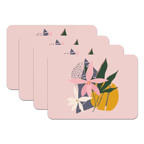 Sets de table fleurs style contemporain finitions premium x4