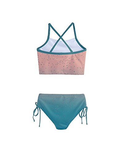 PattyCandy Girls Whale Shark Owls Heart & Face Pattern Tankini Swimsuit Two Piece Set Size 2-162