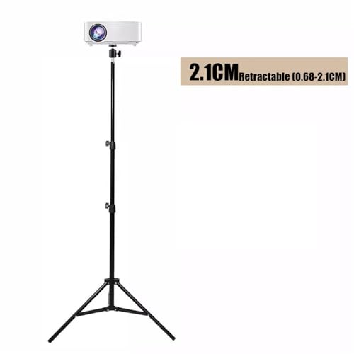 Soporte trípode de suelo para proyector con base triangular estable y brazo telescópico 2