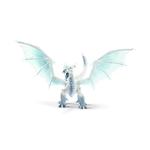 SCHLEICH 70139 Ice dragon Eldrador Creatures Toy Figurine for children aged 7-12 Years , Small