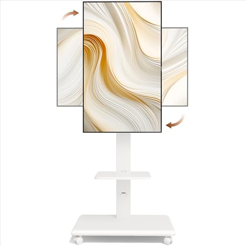 ECOTINY �X�`�[���x�[�X ���[�����O�e���r�X�^���h 37~86�C���`�e���r�p �ő�110�|���h�܂� ��]&�X��&��]�����o�C���e���r�X�^���h �y�O�{�[�h���[�p�l���t�� �������߉\�ȃ|�[�^�u���e���r�J�[�g �X�`�[���V�F���t�t�� �z���C�g