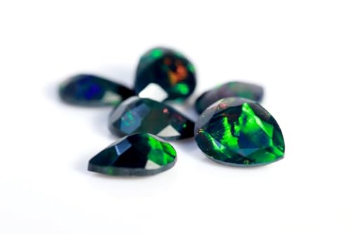 Opale éthiopienne véritable taille facettes poire 9.9mm pour bague en pierre naturelle