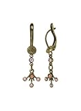 Steine: Emaille Konplott: pendelnde Ohrringe Filigree, feine und verspielte Ohrringe mit kleinen Emaille-Plättchen, für Damen/Frauen