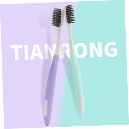 Veemoon 8stücke Bambuskohle-nano-zahnbürste Mit Pp-borsten Umweltfreundlich Für Damen Und Herren Natürlicher Griff Kaffee Und Teeverfärbungen Entfernen Zahnfleischschutz – Bild 3