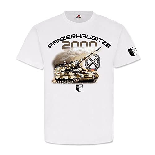 T-shirt Lukas Wirp PzH 2000 #23491 artillerie armée allemande blanc
