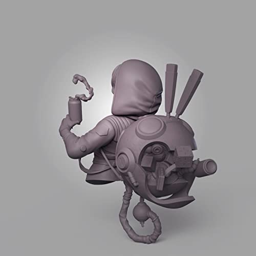 Buste en résine 1/10 Kiki kit de modèle brut à sculpter avec vos couleurs - 3