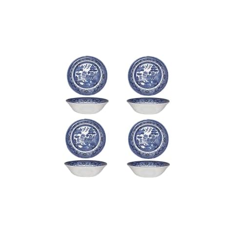 Churchill Blue Willow Oatmeal Bowl 6", Set Of 4, Made In England Cover