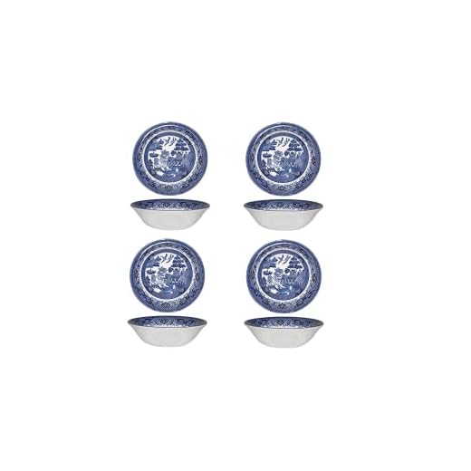 Churchill Blue Willow Oatmeal Bowl Set