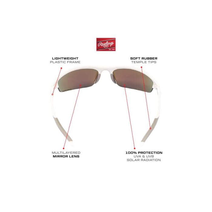 Rawlings Youth Ry132 Sunglasses White & Orange - Image 5
