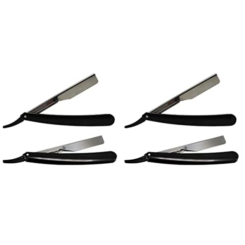 minkissy 4 pcs Manual Razor Safety Folding Beard Clipper Safety Razor Straight Razor manual razor for men shaving machines for men safe razor portable shaver old fashioned razor blade