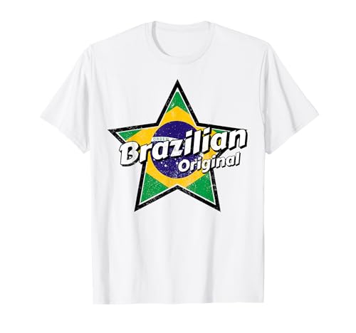 Camisa original brasileña | Camisa brasileña orgullosa bandera de Brasil Camiseta