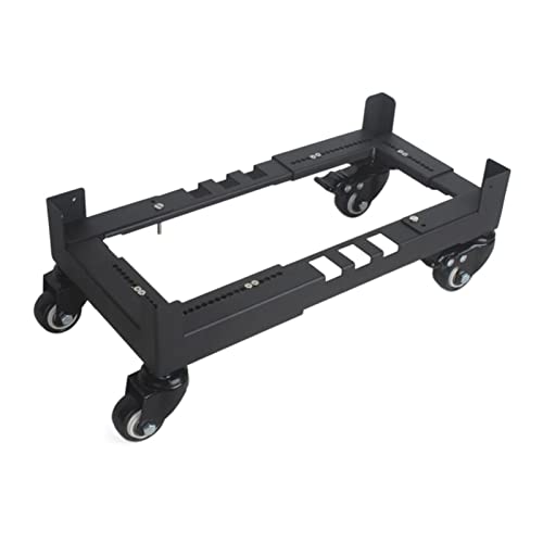 Soporte móvil para CPU de escritorio con chasis metálico y ruedas ajustables, negro, tamaño M miniatura 1