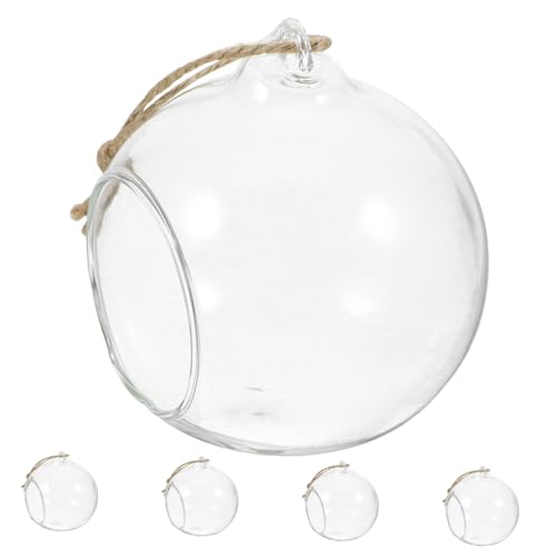 MAGICLULU 5piezas Colgante Portavelas De Cristal Adornos De Cristal Esférico para Navidad