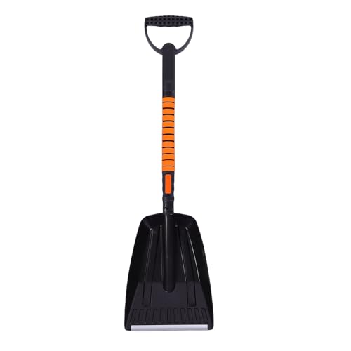 Ejoyous Kit de Pala de Nieve para Coche, Pala de Nieve Extensible de Aleación de Aluminio con Cepillo Raspador de Hielo Giratorio, Agarre de Espuma de 31,5 a 41,7 Pulgadas para Coche, Camión, SUV,