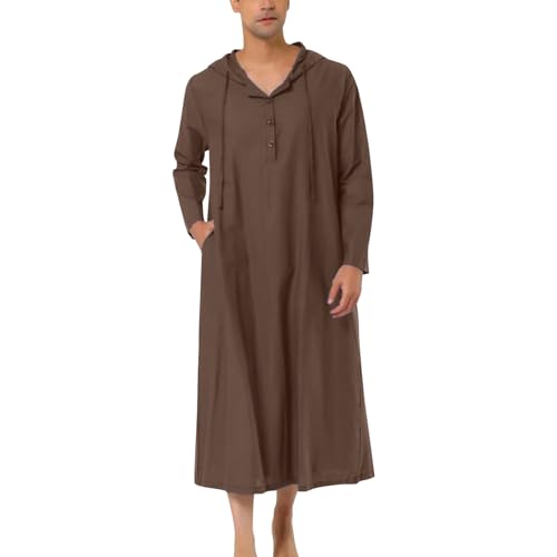 Generisch Ropa árabe para hombre musulmán Kaftan Abaya Hombres Largo Thobe Medio Arabia Saudita Albornoces Vestidos Ropa de oración para Hombres Vestidos Musulmanes Thobe Vestido maxi étnico
