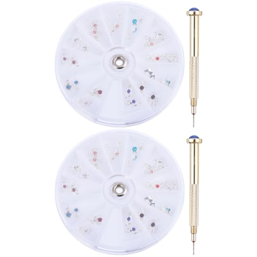 Set de 48 charms y herramienta para piercings en uñas miniatura 1