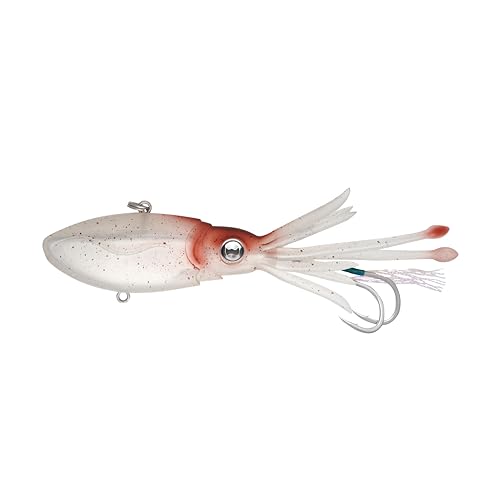Nomad Design Squidtrex Fishing Lure with Patent Pending Technology Vibration Design - TPE Soft Plastic, BKK Assist Hooks, Squid Lure- 130 Vibe 5
