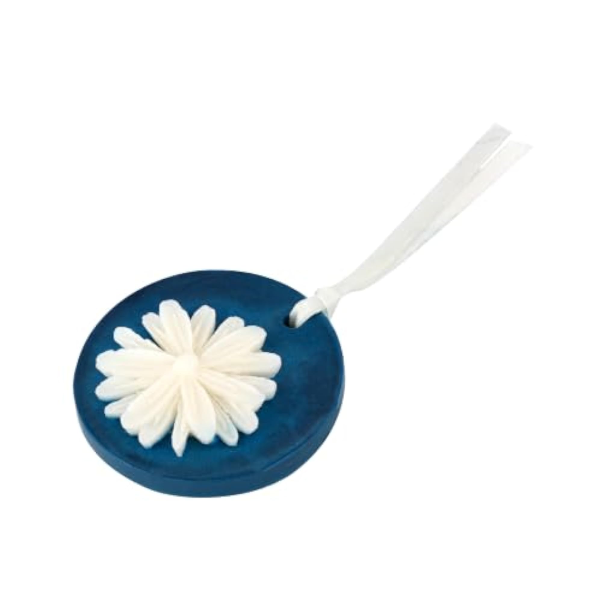 Decorative Flower Candle for Home Decor, Blue Round