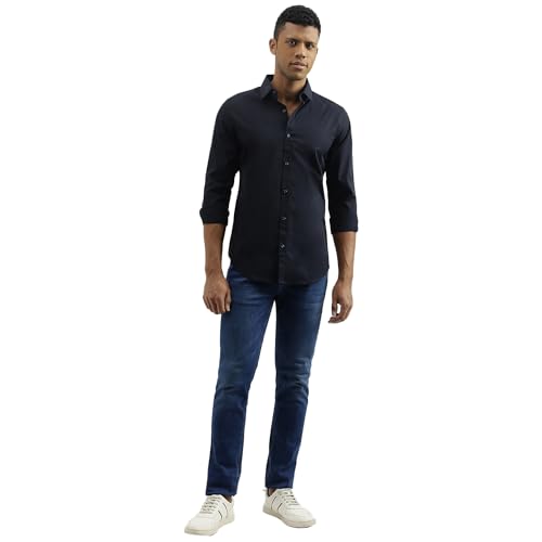 Image of United Colors of Benetton Men's Solid Relaxed Fit Shirts
