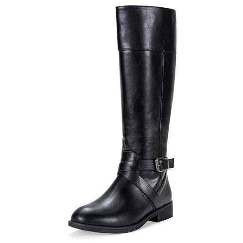 Vepose Women's 949 Knee High Boots,Tall Riding Boots Low Heel with Wide Calf and Wide Widths