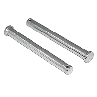 Steckbolzen 12mm x 75mm 2 Stück Splintbolzen 12x75mm aus Edelstahl A4 NIRO, Nirosta Sicherungsbolzen mit Kopf