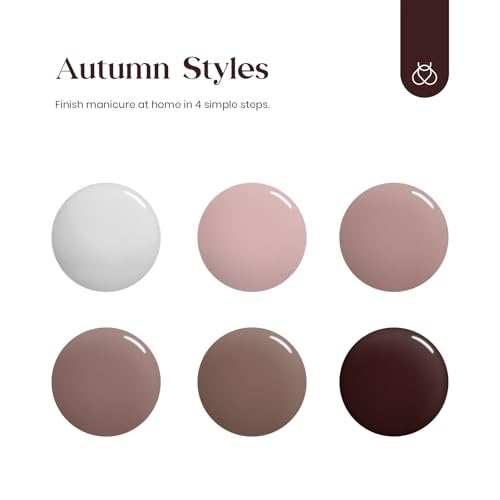 Image of Beetles Neutral Gel Polish Set, Coffee Time Collection,6 Colors | Nude Pink Brown Neutral Colors Gel for Nail Art Manicure Soak Off Uv LED Nail Lamp Needed Gifts for Women