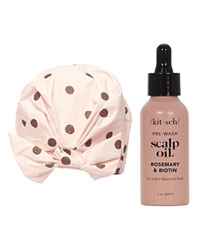 Kitsch Luxury Shower Cap for Women & Rosemary Oil for Hair & Scalp with Discount image 2