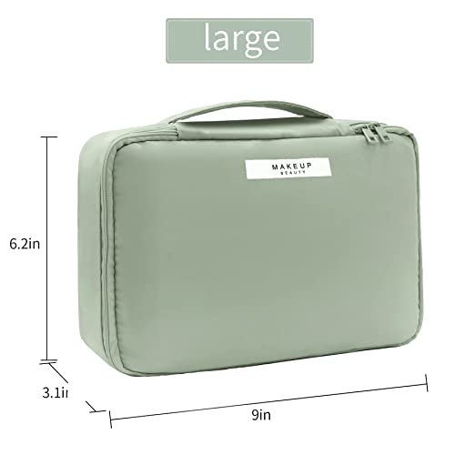 Queboom Travel Makeup Bag Cosmetic Bag Makeup Bag Toiletry Bag Makeup Bags For Women And Girls (Green) #TOP6