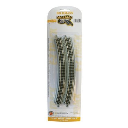 Bachmann Industries 15.50' Radius Curved Track (6/Card) Snap Fit E-Z Track, N Scale [?????]