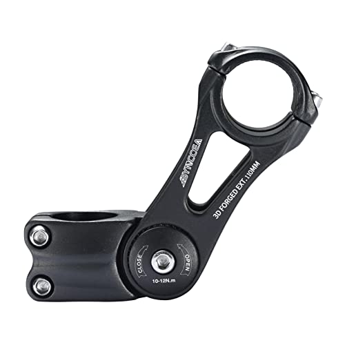 Bynccea Attacco Manubrio per Bici 31,8mm 90/110/145mm Prolunga Manubrio MTB 80 °Biciclette Gambi Regolabile per Bici da Strada, MTB, BMX