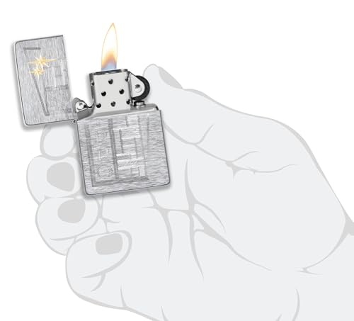 Encendedor Zippo Vintage Cromo Cepillado Retro miniatura 5