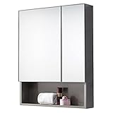 【La elección para usted】 Incorpora completamente las excelentes funciones del espacio de aluminio, espejo de maquillaje adicional para uso diario, apertura y cierre ocultos y bisagra silenciosa, el interruptor se siente más cómodo y es muy fácil de limpiar. Este botiquín es definitivamente tu elección. Imprescindible para la habitación.